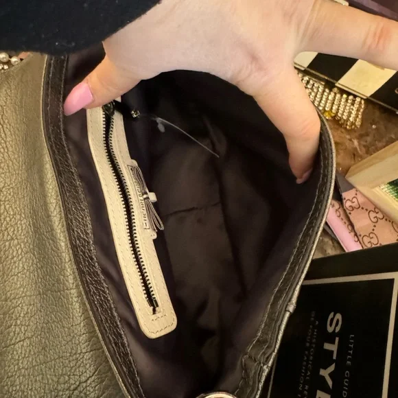 Henri Bendel Metallic Studded Flap Crossbody NWT - Picture 12 of 13